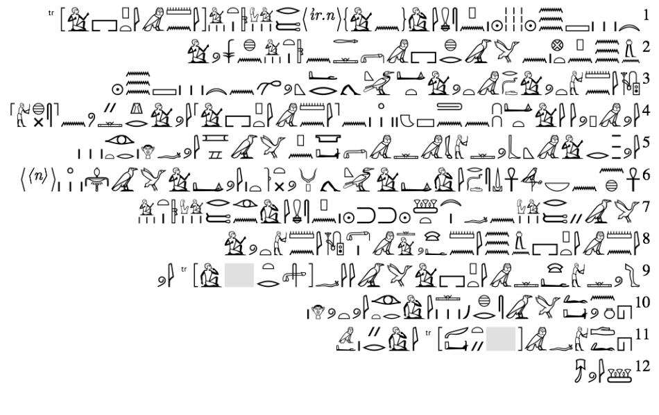 O. Berlin P 10655: Hierog. Trans.